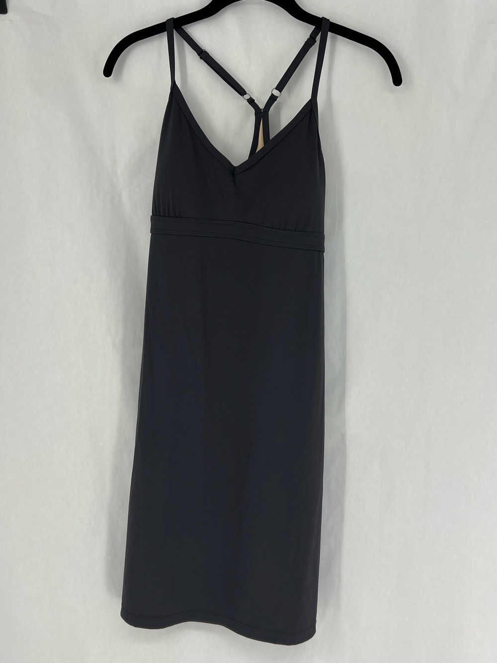Athleta Black One-Piece Swim Dress with Strappy Back